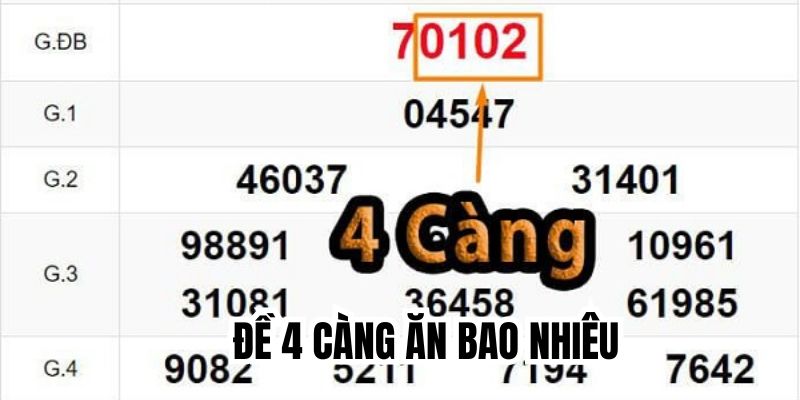 Đề 4 Càng Ăn Bao Nhiêu Và Mẹo Giúp Chinh Phục Giải Đặc Biệt