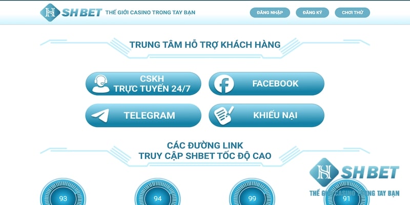 Shbet phản hồi cực nhanh chóng
